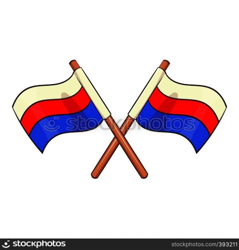 Russian national flags icon. Cartoon illustration of russian national flags vector icon for web design. Russian national flags icon, cartoon style