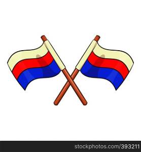 Russian national flags icon. Cartoon illustration of russian national flags vector icon for web design. Russian national flags icon, cartoon style