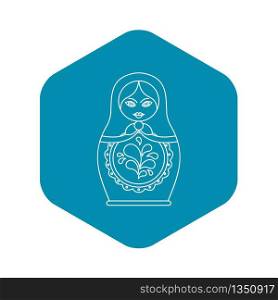 Russian nesting doll icon. Outline illustration of russian nesting doll vector icon for web. Russian nesting doll icon, outline style