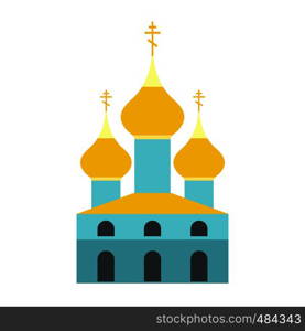 Russian orthodox church flat icon isolated on white background. Russian orthodox church flat icon