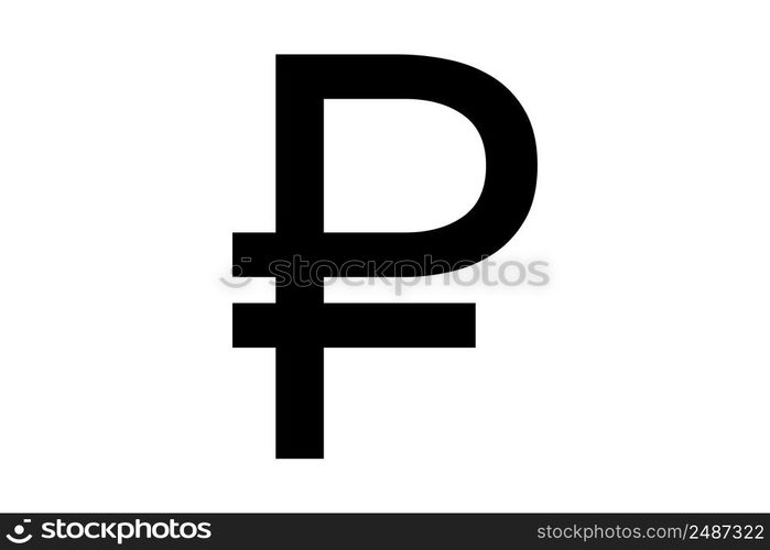 Russian ruble icon symbol simple design