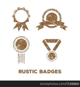 Rustic badge logo icon design template vector illustration. Rustic badge logo icon design template vector
