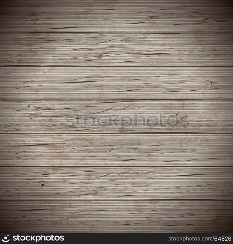 Rustic wood planks vintage background. Vector illustration.