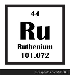 Ruthenium chemical element icon vector illustration design