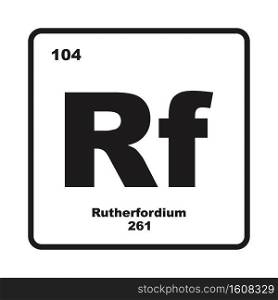Rutherfordium chemistry icon,chemical element in the periodic table