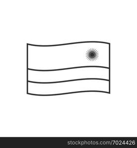 Rwanda flag icon in black outline flat design. Independence day or National day holiday concept.