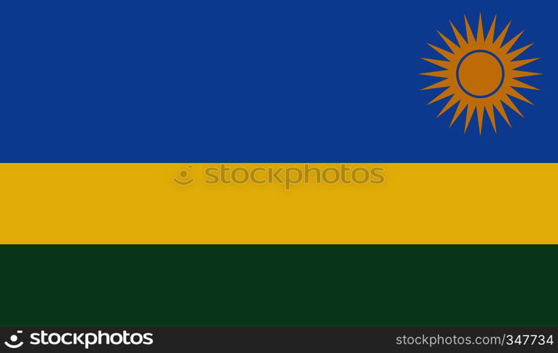 Rwanda flag image for any design in simple style. Rwanda flag image