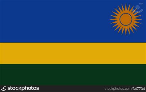 Rwanda flag image for any design in simple style. Rwanda flag image