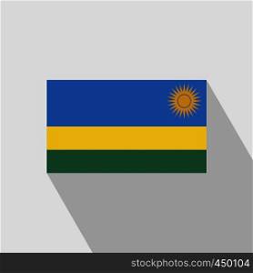 Rwanda flag Long Shadow design vector