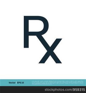 RX Letter Medical Icon Vector Logo Template Illustration Design. Vector EPS 10.