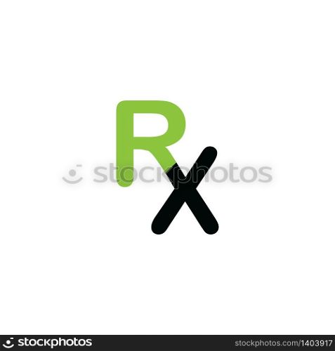 rx symbol icon design template