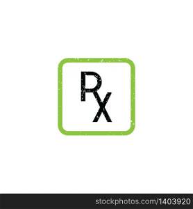 rx symbol icon design template