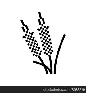 rye plant food line icon vector. rye plant food sign. isolated contour symbol black illustration. rye plant food line icon vector illustration