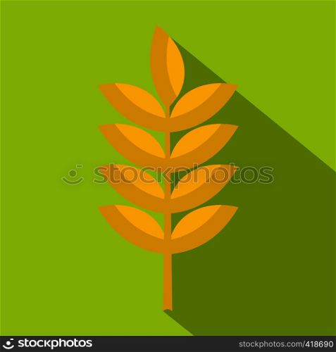 Rye spica icon. Flat illustration of rye spica vector icon for web. Rye spica icon, flat style