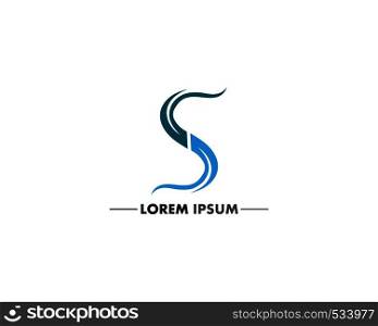 S Business corporate letter logo design vector