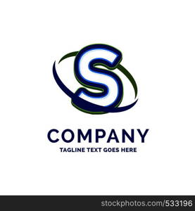S Company Name Design. Logo Template. Brand Name template Place for Tagline. Creative Logo Design