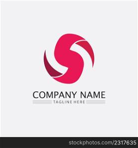 S font and letter logo Business corporate S letter logo design vector