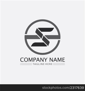 S font and≤tter logo Busi≠ss corporate S≤tter logo design vector