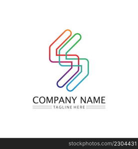 S font logo Busi≠ss corporate S≤tter logo design vector