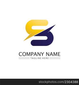 S font logo Business corporate S letter logo design vector
