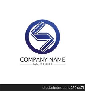 S font logo Business corporate S letter logo design vector