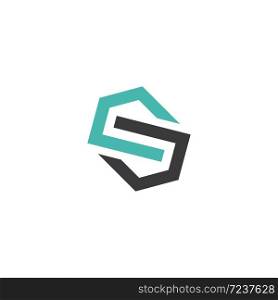 S initial letter unity vector logo design template