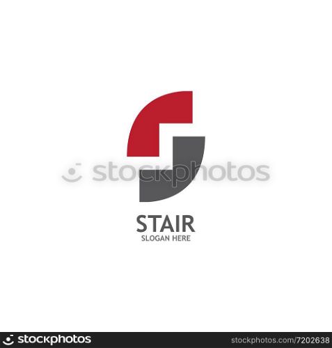 S initial stair logo vector template