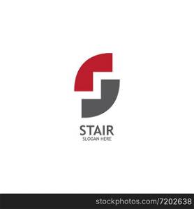 S initial stair logo vector template