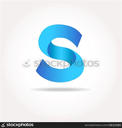 S letter blue colors logo - Vector Illustration, easy editable for your design. Letter s blue logo on white background