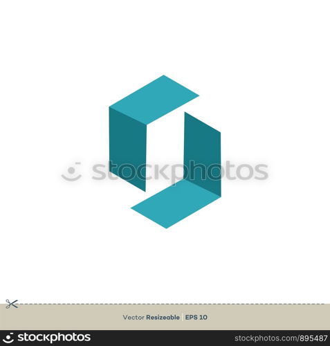 S Letter Box Abstract Vector Logo Template Illustration Design. Vector EPS 10.