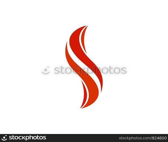 S letter Fire flame Logo Template vector icon Oil, gas and energy logo concept