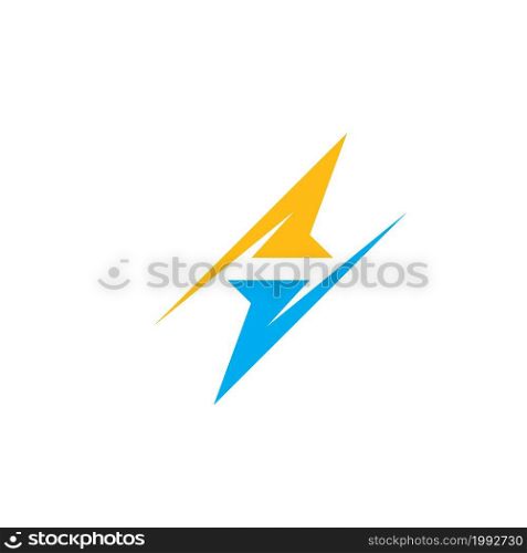 s letter flash thunder bolt illustration vector template
