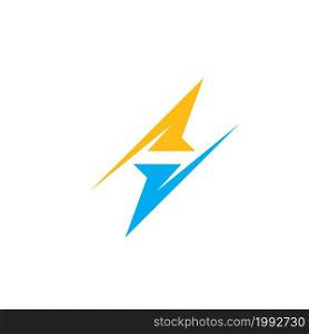 s letter flash thunder bolt illustration vector template