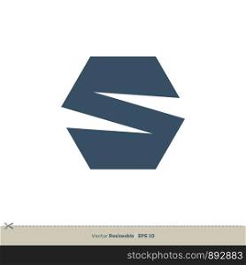 S Letter Hexagonal Shape Logo Template Illustration Design. Vector EPS 10.