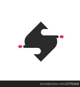 s letter icon vector illustration concept design template