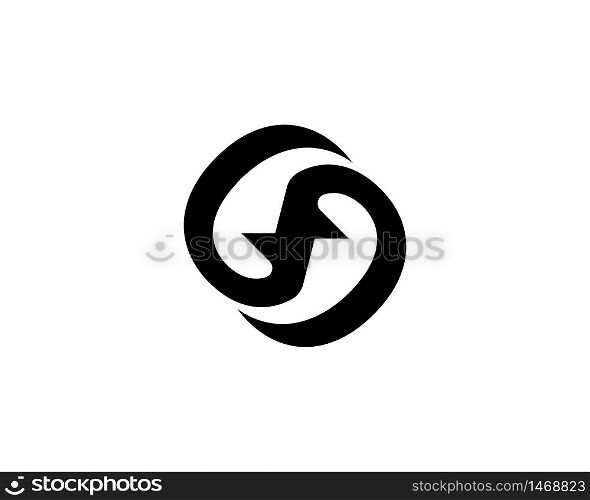 S letter infinity icon logo