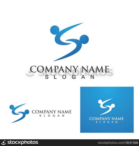 S letter logo Business corporate vector