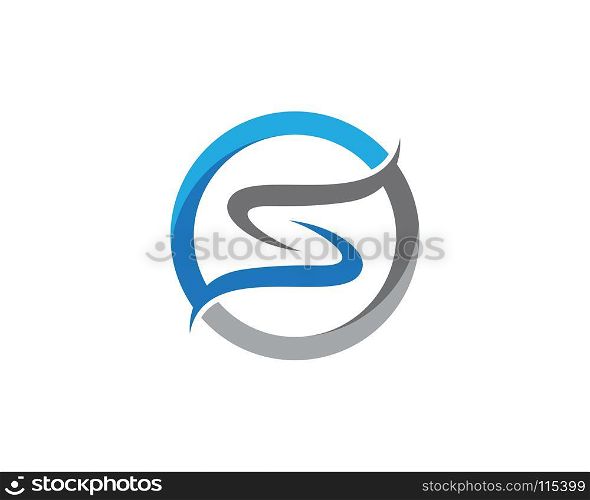S letter logo icon design template vector illustration