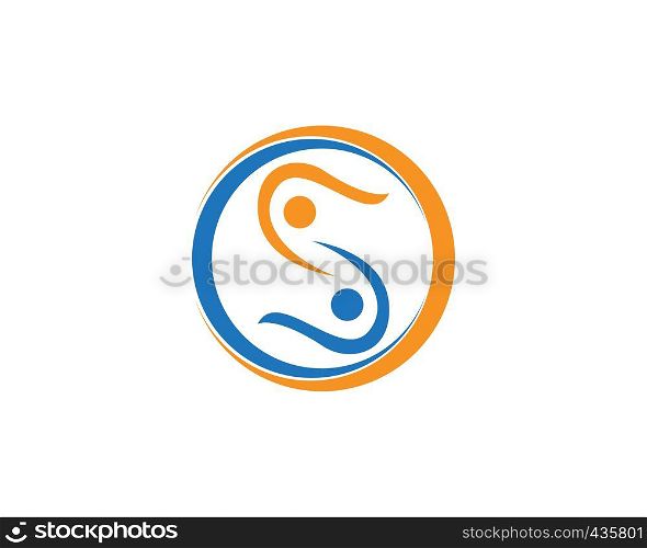 S Letter People Care Logo Design