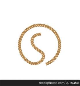 s letter rope vector icon illustration design template