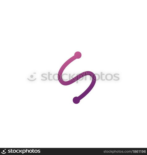 s letter sound wave,pulse line,equaizer and sound effect ilustration concept design vector icon template