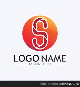 S logo and Business corporate S letter logo design vector