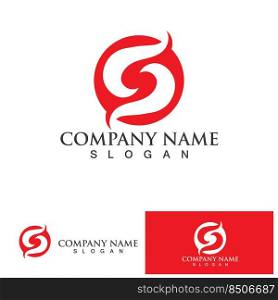  S logo design vector.Business corporate letter