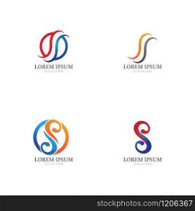 S logo design vector icon