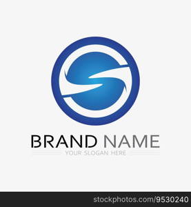 S logo font and S letter logo design vector grahic