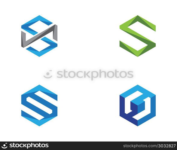 S Logo Hexagon illustration Icon. S Logo Hexagon illustration Icon Vector Template