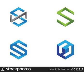 S Logo Hexagon illustration Icon. S Logo Hexagon illustration Icon Vector Template