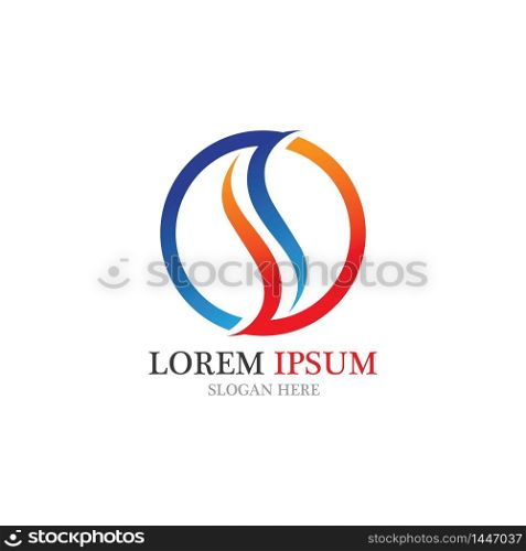 S logo Template vector icon Business