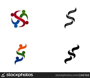 S people Community unity team logo vector