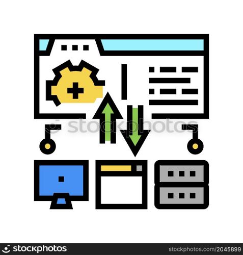 saas financial system color icon vector. saas financial system sign. isolated symbol illustration. saas financial system color icon vector illustration